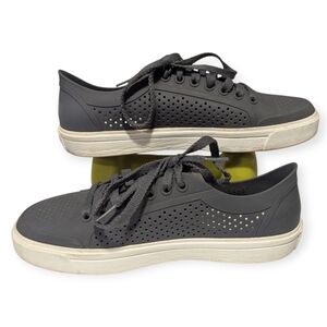 Crocs Citilane Roka Court Gray Sneakers Size 8W Lightweight Comfortable Casual